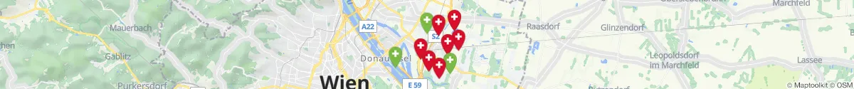 Map view for Pharmacies emergency services nearby Hirschstetten (1220 - Donaustadt, Wien)